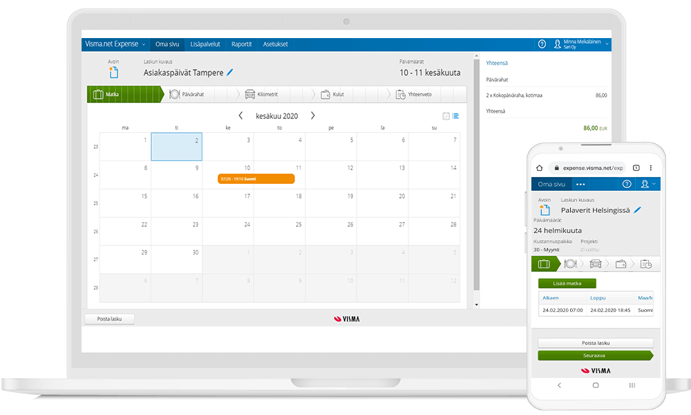 Säästä työaikaa Visma.net Expensellä
